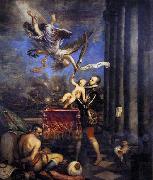 TIZIANO Vecellio Philip II Offering Don Fernando to Victory France oil painting artist